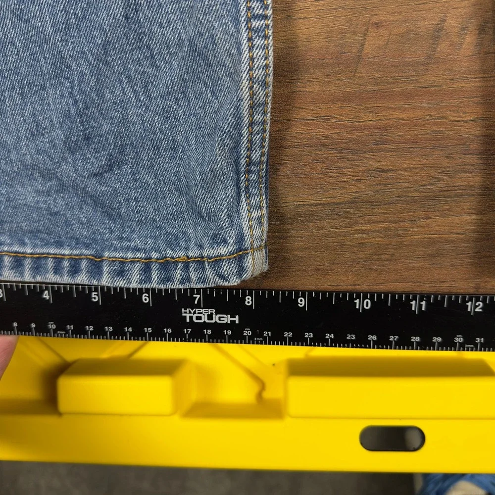 Levis 550 Relaxed Fit Tapered Leg Light Wash Blue Denim Jeans Mens 38x36 Vintage
